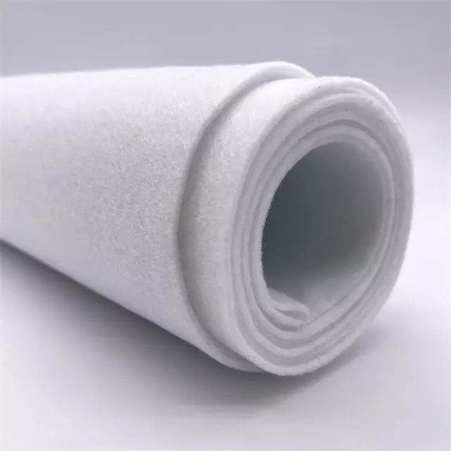White Craft Felt Fabric Polyester Felt Roll