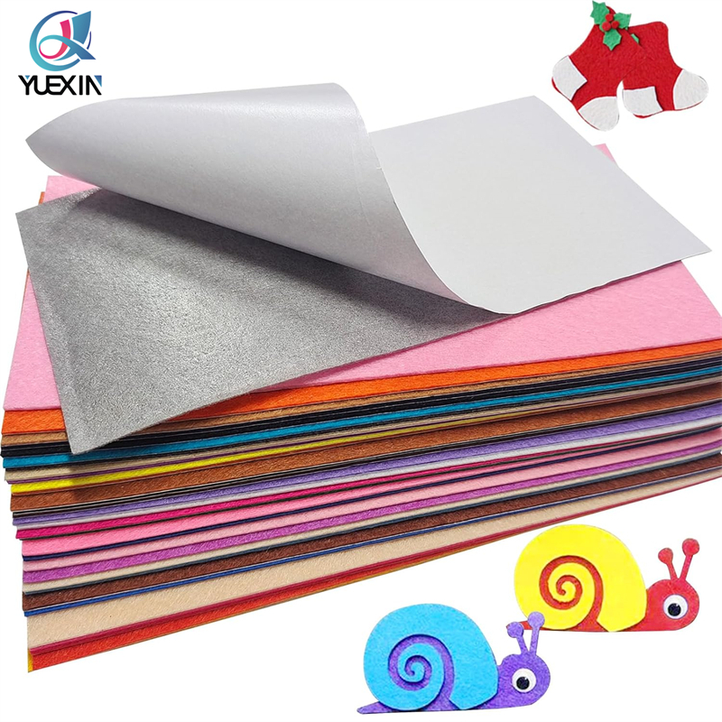 Adhesive Backed Felt Sticky Back Stiff Felt for Crafts DIY Sewing School Projects Decoration