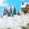 Winter landscape with snow fluff