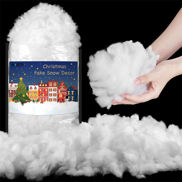 Soft artificial snow cotton fluff for Christmas displays