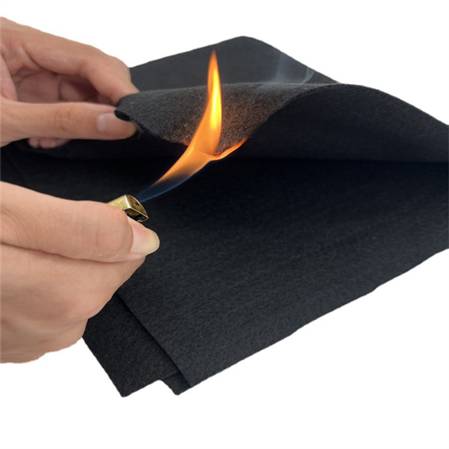 High - Performance Flame Resistant Black Felt 