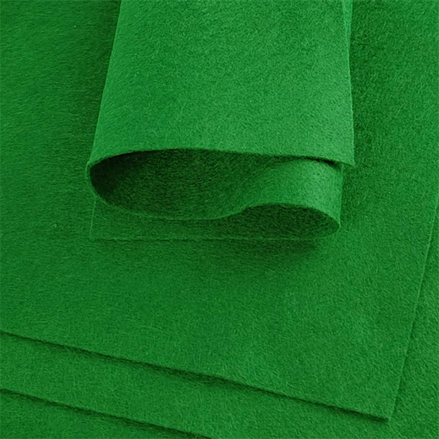 Green soft non - woven felt fabric