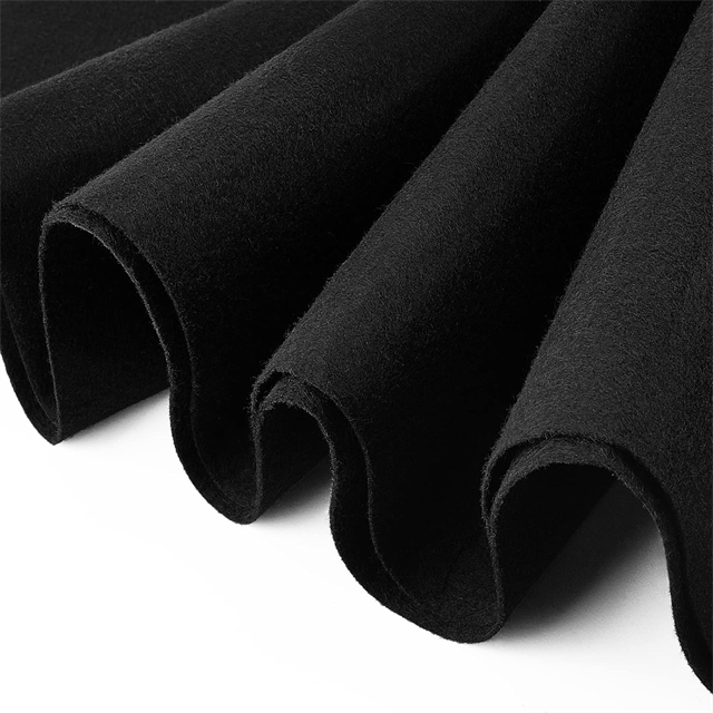 black polyester felt