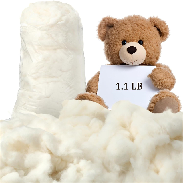 soft natural organic cotton fiber filling for toys