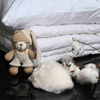 Plush toy and scattered cotton