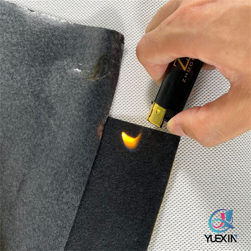 Black Panox Adhesive Backed Felt for Automotive Thermal Protection