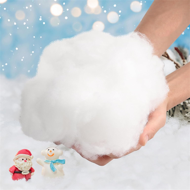 soft snow fluff - like pure cotton filling, showcasing its feathery and airy texture