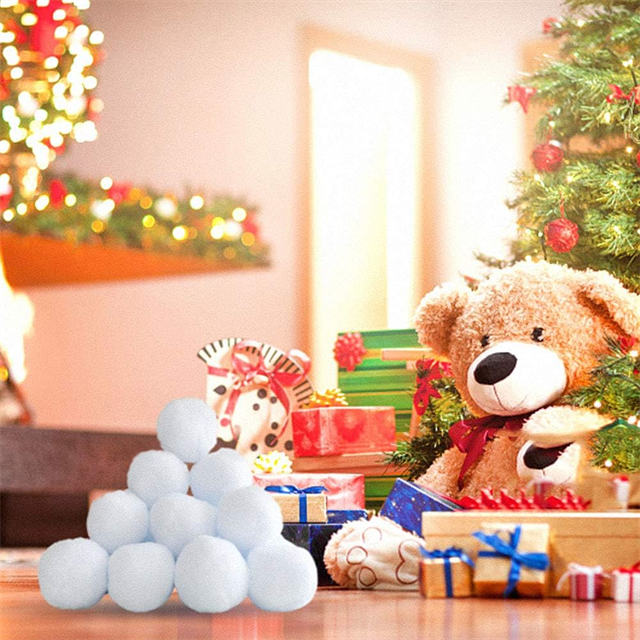 Artificial Cotton Snow Balls in Holiday Scene