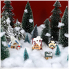 Christmas fake snow decor scene