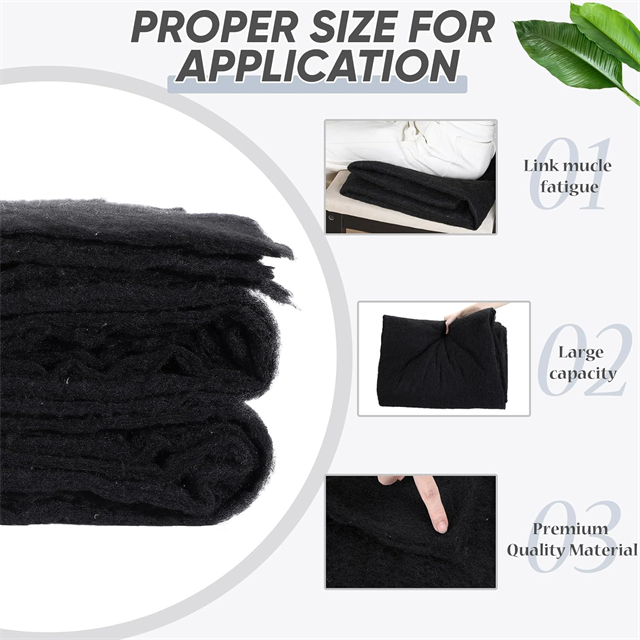 Black polyester wadding made from 100% polyester fiber