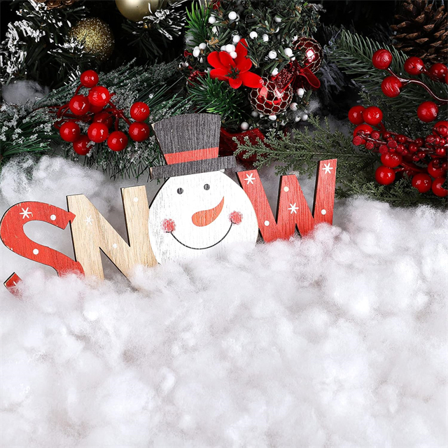 Snow - fluffy cotton around ornaments