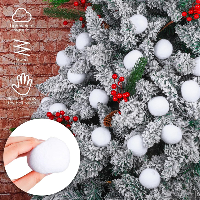 5cm Artificial Snowballs for Christmas Tree Decor