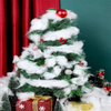 Christmas tree with fake snow decor