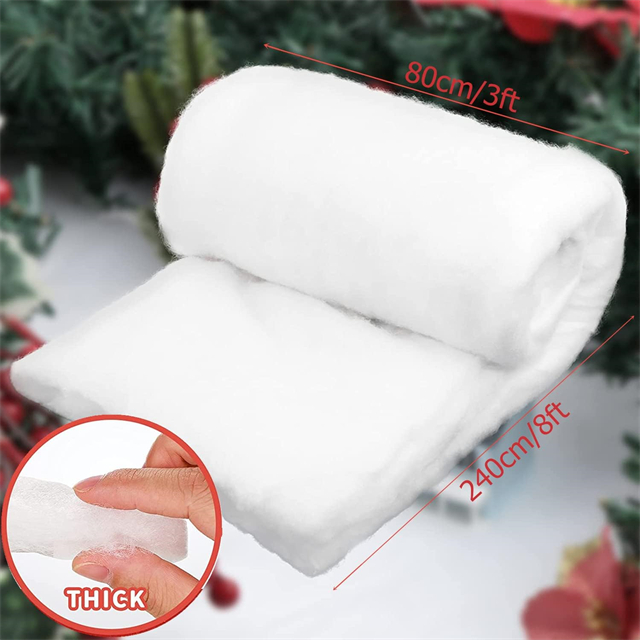 Fluffy Christmas Blanket Realistic Artificial Snow for Decor