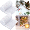 White glitter snow blanket with Christmas