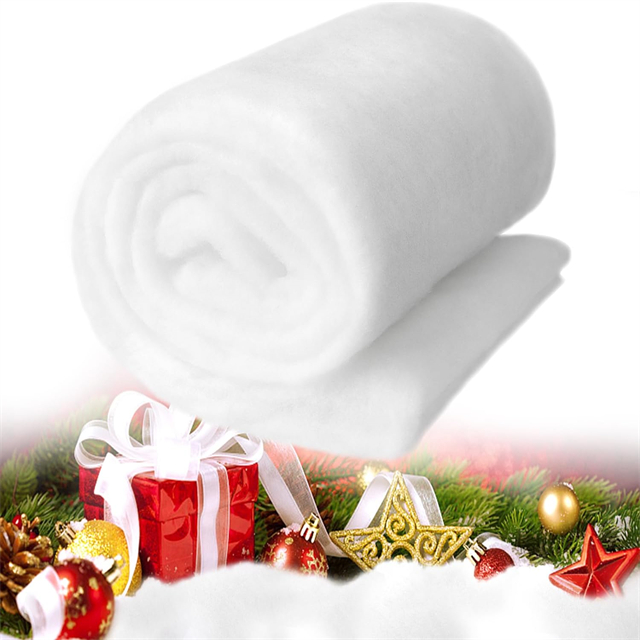 GRS Certified Recycled Polyester Wadding Christmas Snow Blanket
