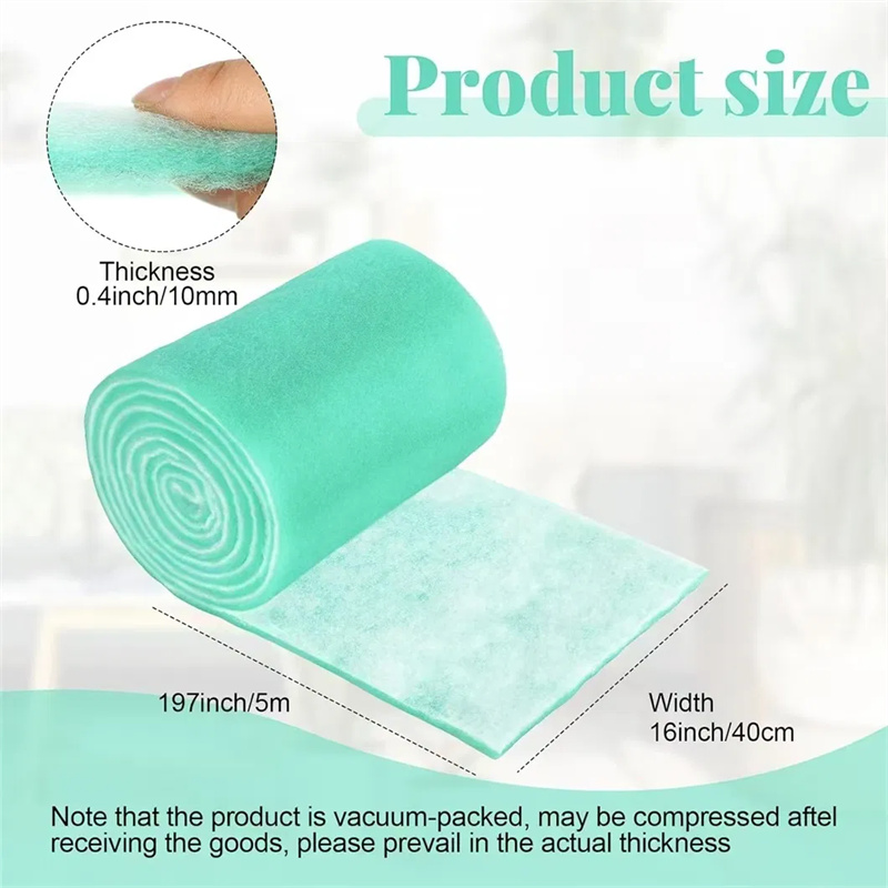 16"X197" Green Primary Filter Padding for Aquatic Environments and Fish Tanks