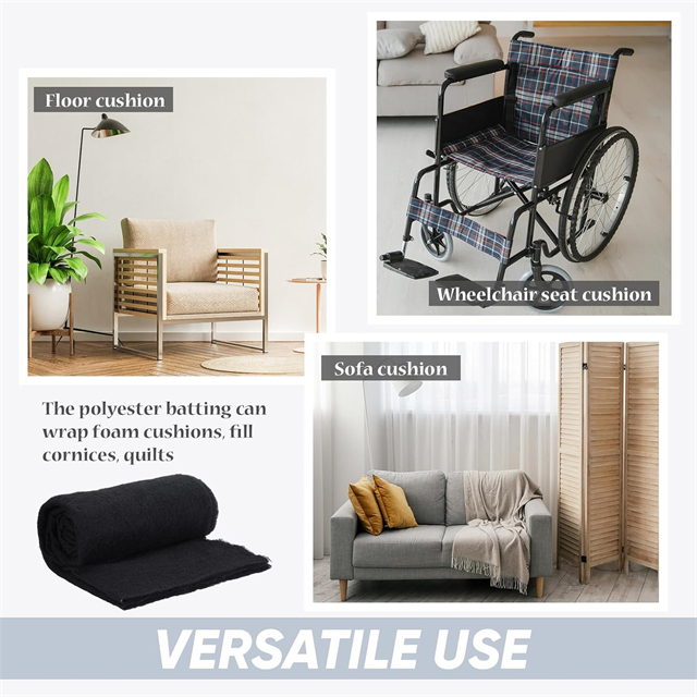 Polyester wadding used as sofa cushion padding with high resilience and durability