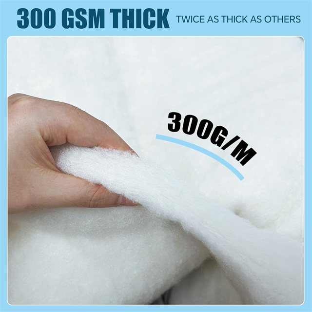 Thick polyester batting