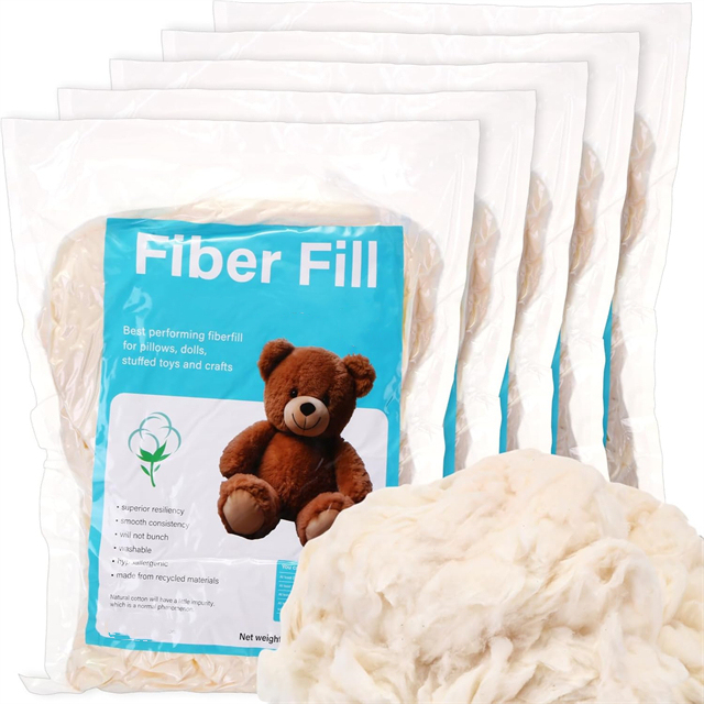 Organic Raw Cotton Fiber Stuffing for Pillow Doll