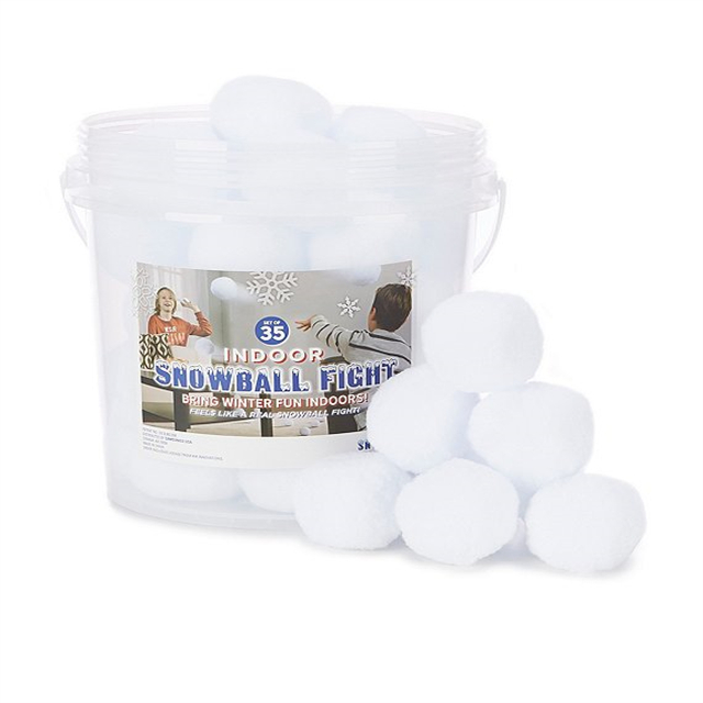 5cm Artificial Snowballs in Bucket Winter Fun Set