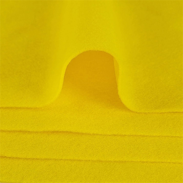 Yellow soft non - woven felt fabric