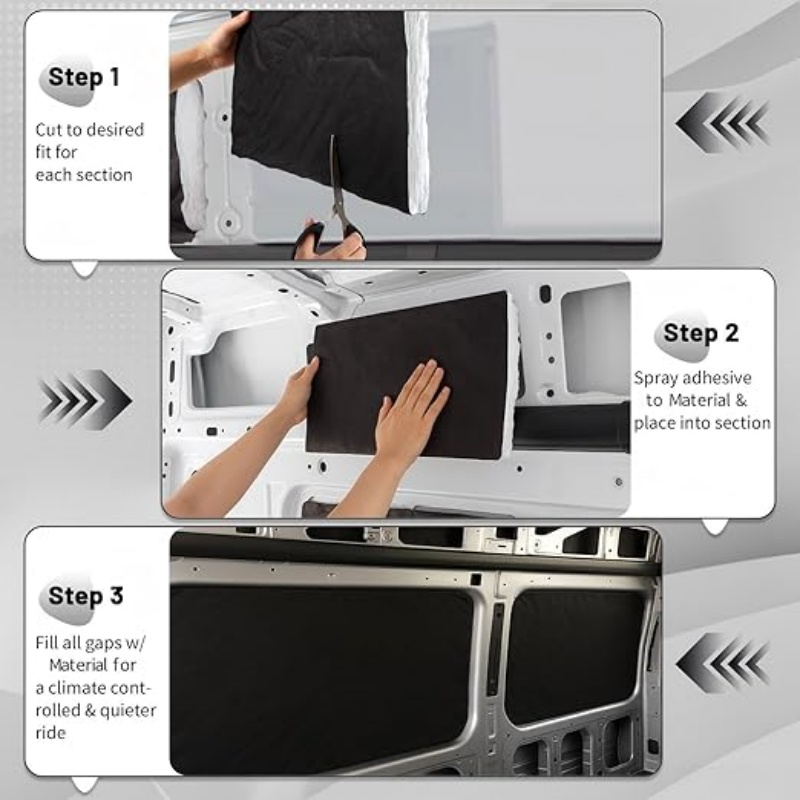 High Performance Van and RV Thermal Insulation Roll Soundproof Heat Shield Mat Black Material