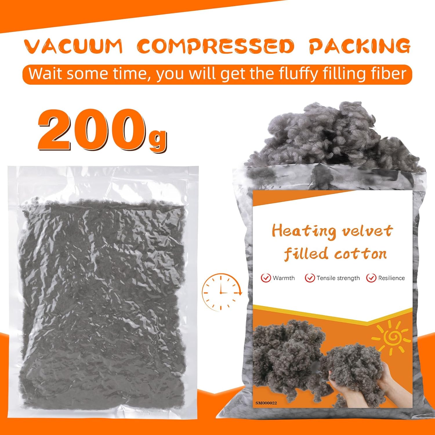Premium Grey Polyfill for Crafts and Stuffed Animals, High Resilience