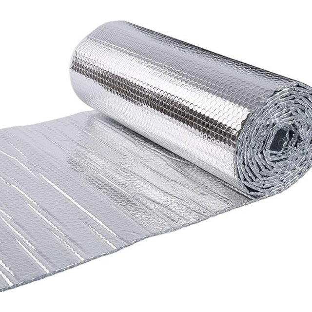 Wholesale Double Bubble Reflective Aluminum Foil Insulation Roll, Industrial Thermal Radiant Barrier for Roof RV Garage Window