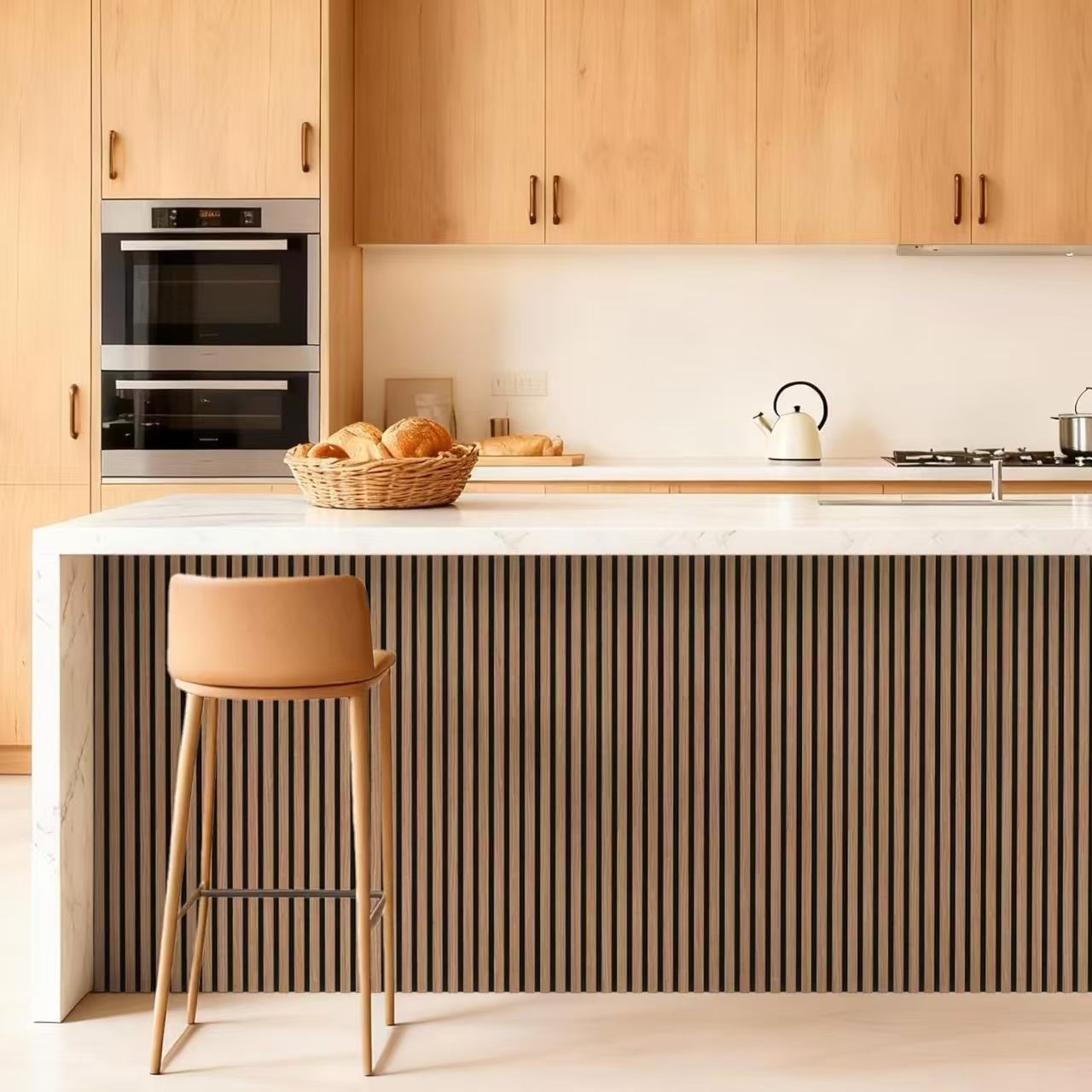 Wooden Acoustic Slat Wall Panels with PET Felt Sound Absorbing Backing